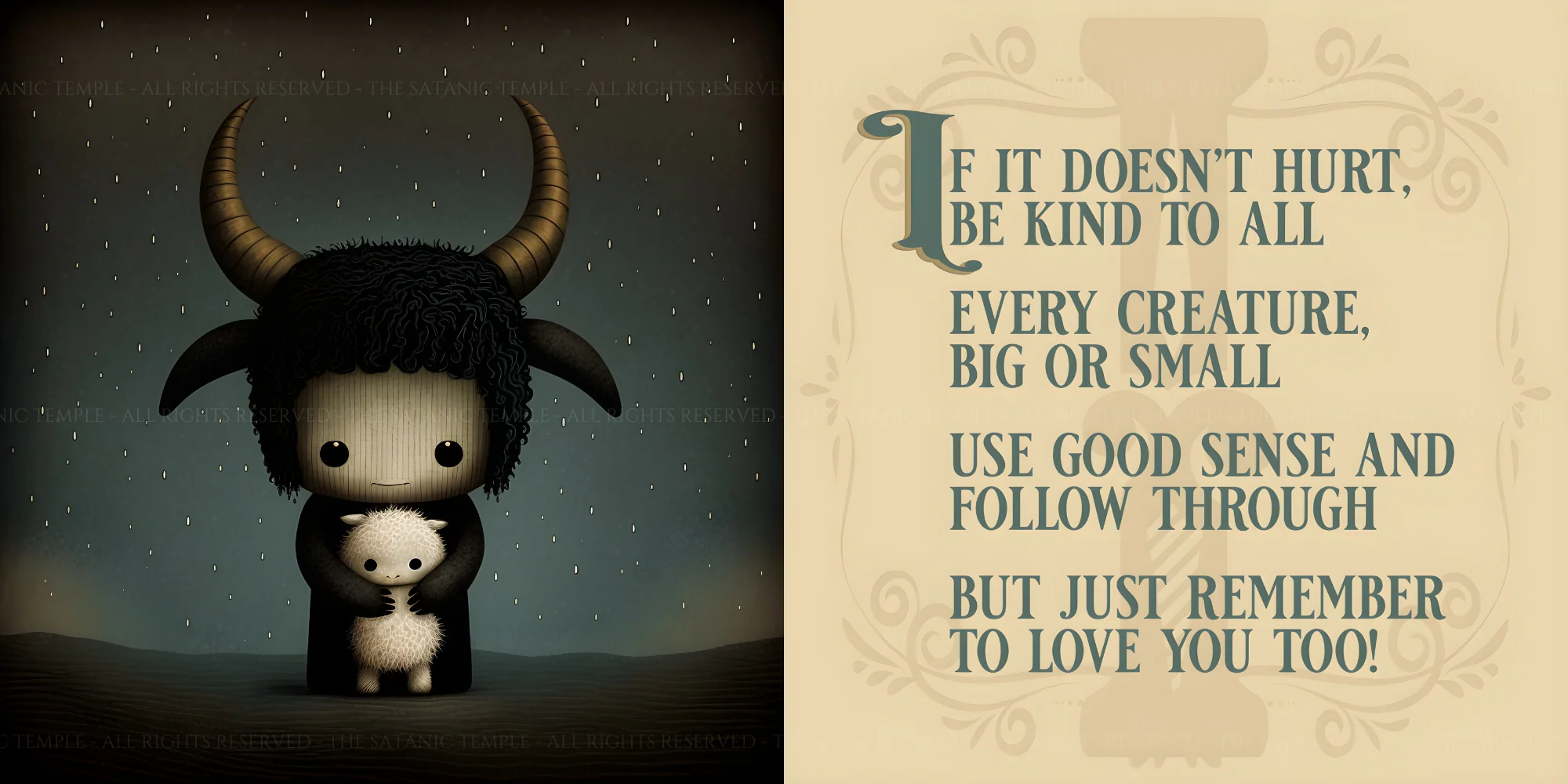 Goodnight Baphomet Art Prints Closeout Last Chance - Image 6